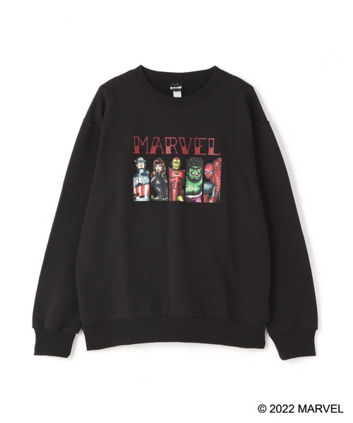 schott(ショット)の「Schott/ショット/MARVEL ALIGNMENT SWEATSHIRT/マーベル アライメント スウェットシャツ(スウェット・メンズ・ブラック/ホワイト・XL/L/M/2XL)」の2枚目の写真