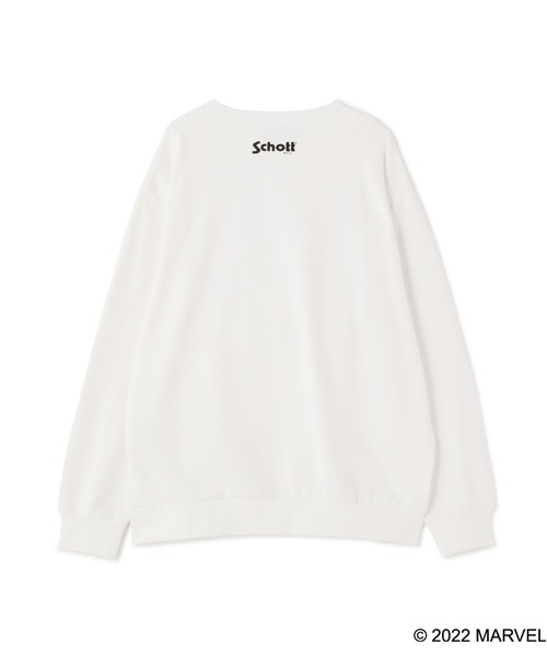 schott(ショット)の「Schott/ショット/MARVEL ALIGNMENT SWEATSHIRT/マーベル アライメント スウェットシャツ(スウェット・メンズ・ブラック/ホワイト・XL/L/M/2XL)」の5枚目の写真
