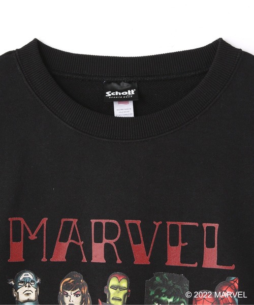 schott(ショット)の「Schott/ショット/MARVEL ALIGNMENT SWEATSHIRT/マーベル アライメント スウェットシャツ(スウェット・メンズ・ブラック/ホワイト・XL/L/M/2XL)」の9枚目の写真