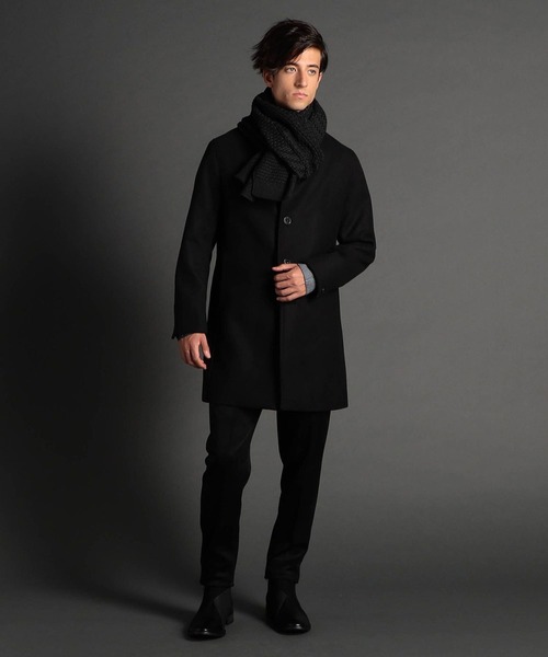 NICOLE CLUB FOR MEN（ニコルクラブフォーメン）の「総柄編地切替ｽﾄ-ﾙ（マフラー・メンズ・ホワイト系2/ホワイト系1/ブラック系・FREE）」の5枚目の写真