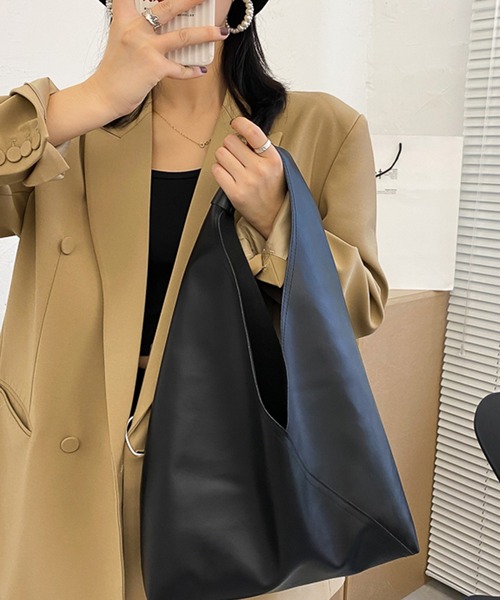 EPICKS（エピックス）の「PUエコトートバッグ（エコバッグ/サブバッグ・レディース・ブラック/ホワイト/ブラウン・F）」の2枚目の写真