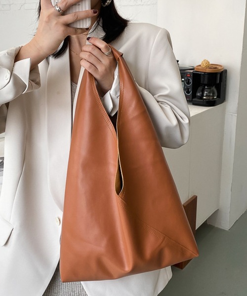 EPICKS（エピックス）の「PUエコトートバッグ（エコバッグ/サブバッグ・レディース・ブラック/ホワイト/ブラウン・F）」の4枚目の写真
