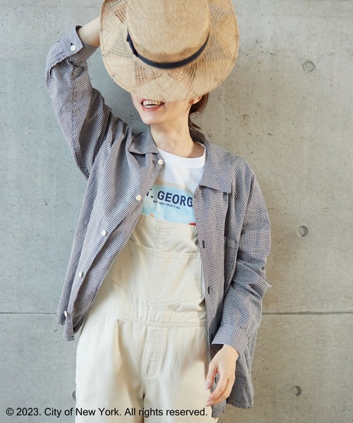 PAR ICI（パーリッシィ）の「NYC City Posters プリントTシャツ（Tシャツ/カットソー・レディース・ホワイト/カーキ・M/L）」の16枚目の写真