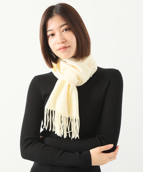 ALWAYS GOOD TIME(オルウェイズグッドタイム)の「カシミアタッチ 日本製アクリルマフラー(マフラー・レディース・F/A/チャコールグレー/C/ホワイト/ベージュ/B/G/H/E/ワインレッド/ネイビー/I/D/グレー/ブラック・FREE)」の17枚目の写真