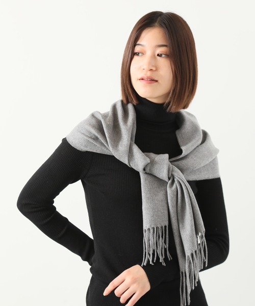 ALWAYS GOOD TIME(オルウェイズグッドタイム)の「カシミアタッチ 日本製アクリルマフラー(マフラー・レディース・F/A/チャコールグレー/C/ホワイト/ベージュ/B/G/H/E/ワインレッド/ネイビー/I/D/グレー/ブラック・FREE)」の20枚目の写真