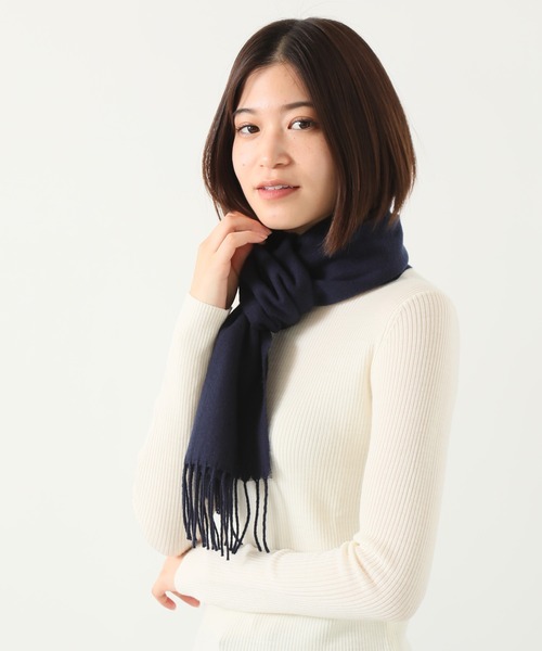 ALWAYS GOOD TIME(オルウェイズグッドタイム)の「カシミアタッチ 日本製アクリルマフラー(マフラー・レディース・F/A/チャコールグレー/C/ホワイト/ベージュ/B/G/H/E/ワインレッド/ネイビー/I/D/グレー/ブラック・FREE)」の22枚目の写真