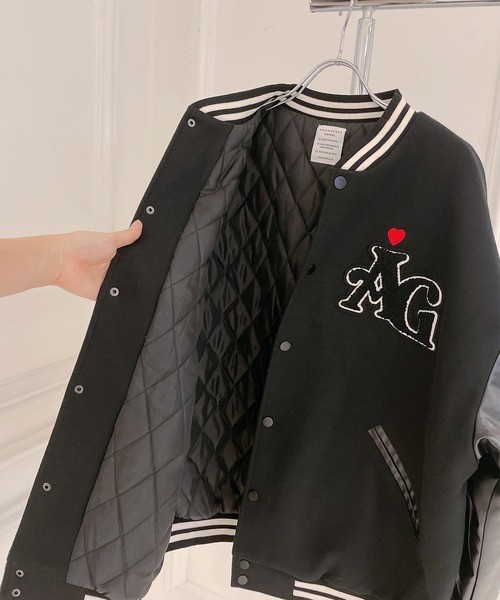 ANDGEEBEE(アンジービー)の「UNISEX ビッグスタジャン(スタジャン・レディース・ブラック×ブラック/ホワイト×ブラック・X-LARGE)」の20枚目の写真