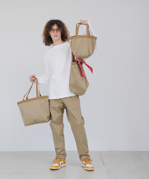 DAILY STANDARD by SANDINISTA(デイリースタンダードバイサンディニスタ)の「Chino Tote Bag - M / チノトートバッグ - ミディアム(ショルダーバッグ・メンズ・ブラック/ベージュ系その他・FREE)」の19枚目の写真
