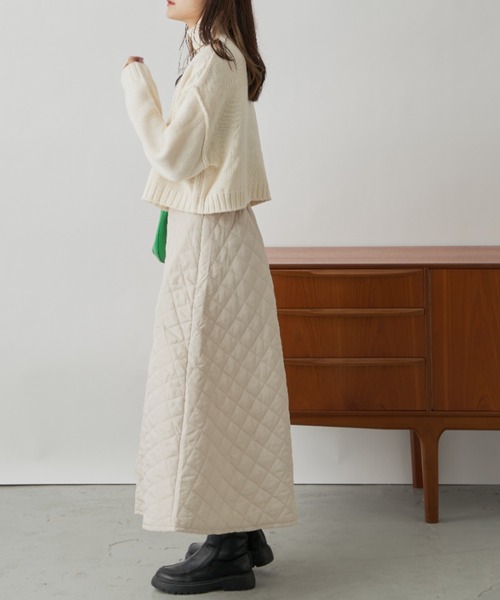 CLEARIMPRESSION （クリアインプレッション）の「バルキークロップドプルオーバーニット（ニット/セーター・レディース・グリーン/オフホワイト/ピンク・FREE）」の15枚目の写真