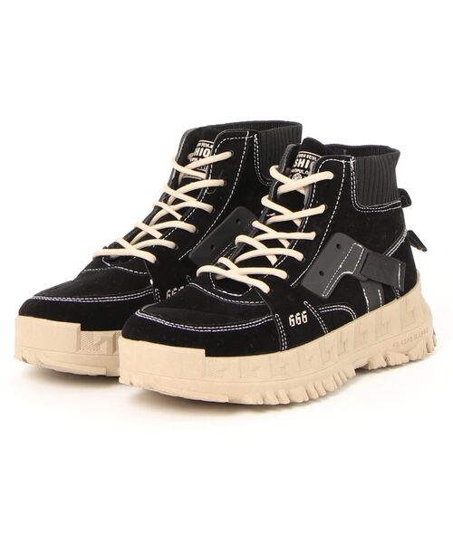 aimoha（アイモハ）の「ハイソール厚底レースアップハイカットスニーカー（スニーカー・メンズ・ブラック/ベージュ・25.5cm/26.5cm/24.5cm/25.0cm/26.0cm）」の19枚目の写真