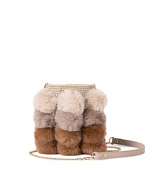 ANTEPRIMA/MISTO | ペーリ/ななめがけバッグファーバッグ/フェイクファー ポンポン(ショルダーバッグ)