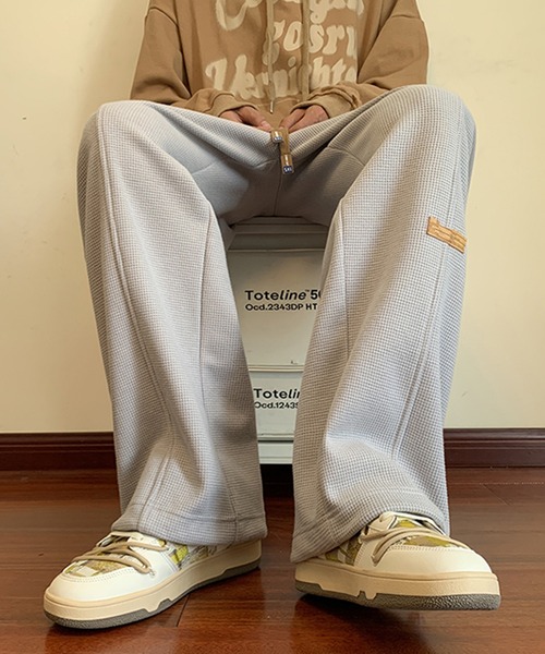 aimoha（アイモハ）の「暖か☆ワッフル生地！ストレートレッグパンツ(３カラー)（その他パンツ・メンズ・グレー/ベージュ/ブラック・MEDIUM/X-LARGE/LARGE/XX-LARGE）」の18枚目の写真
