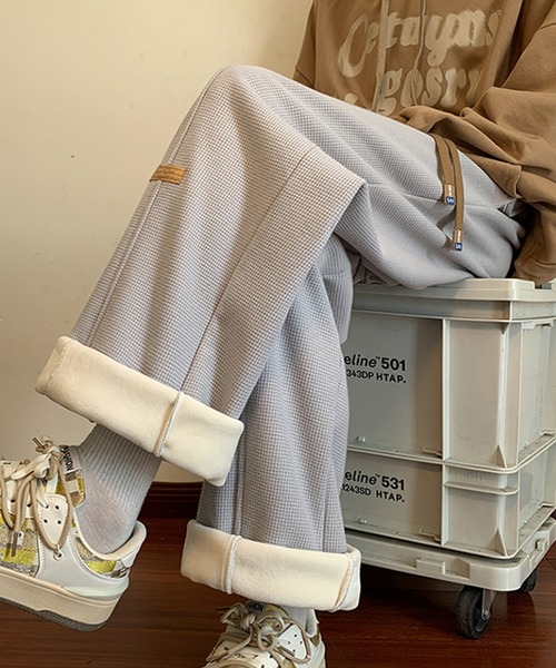 aimoha（アイモハ）の「暖か☆ワッフル生地！ストレートレッグパンツ(３カラー)（その他パンツ・メンズ・グレー/ベージュ/ブラック・MEDIUM/X-LARGE/LARGE/XX-LARGE）」の17枚目の写真