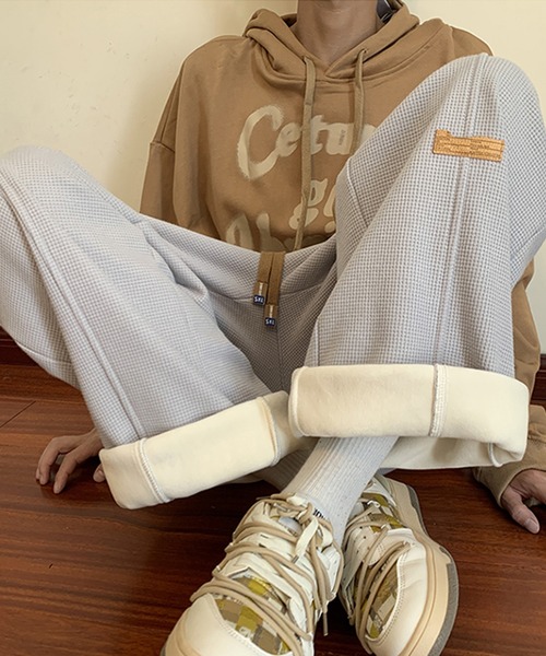 aimoha（アイモハ）の「暖か☆ワッフル生地！ストレートレッグパンツ(３カラー)（その他パンツ・メンズ・グレー/ベージュ/ブラック・MEDIUM/X-LARGE/LARGE/XX-LARGE）」の16枚目の写真