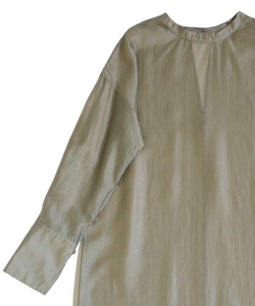 select MOCA(セレクトモカ)の「2WAYオープンスリーブシアーシャツワンピース(シャツワンピース・レディース・カーキ/ブラック/オフホワイト・FREE)」の5枚目の写真