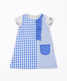 trois lapins kp（トロワラパンケーピー）の「パターン切替え半袖ワンピース(100～150)（ワンピース・キッズ）」