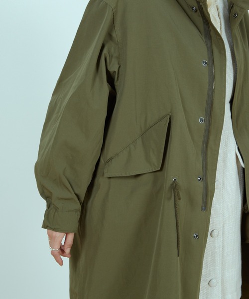 paravion（パラビオン）の「フィッシュテールモッズコート＆フェイクファーベストセット（モッズコート・レディース・カーキブラウン/ダークブラウン・FREE）」の8枚目の写真