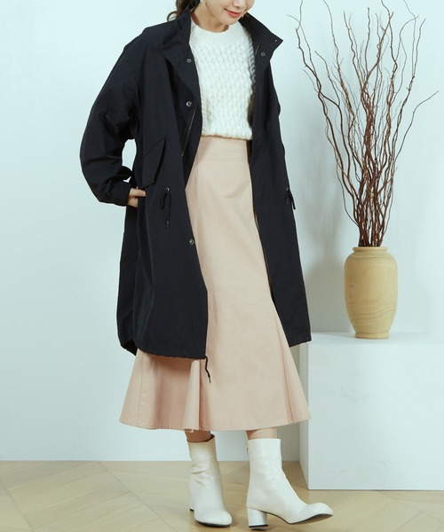 paravion（パラビオン）の「フィッシュテールモッズコート＆フェイクファーベストセット（モッズコート・レディース・カーキブラウン/ダークブラウン・FREE）」の16枚目の写真