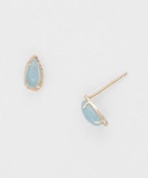 【agete】K10 アクアマリン ピアス　両耳 agete チャーム K10アクアマリンピアスチャーム レディース