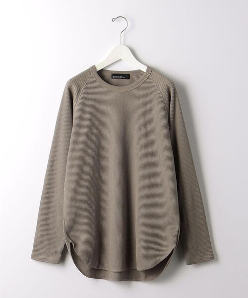 green label relaxing（グリーンレーベルリラクシング）の「ドライワッフル クルーネック ロングスリーブ カットソー -吸水速乾-（Tシャツ/カットソー・メンズ・ライトブルー/ホワイト/ライトグレー/モカ・M/XS/S/L/XL/XXL）」の22枚目の写真