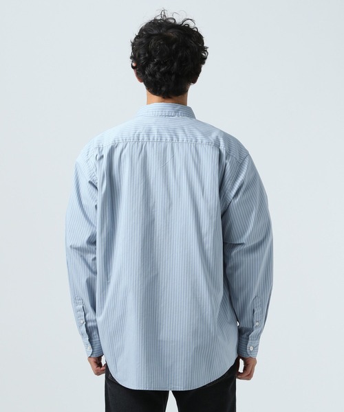 BAYFLOW（ベイフロー）の「SOLOTEXストライプシャツ（シャツ/ブラウス・メンズ・チャコール/ネイビー/サックスブルー・MEDIUM/LARGE）」の11枚目の写真