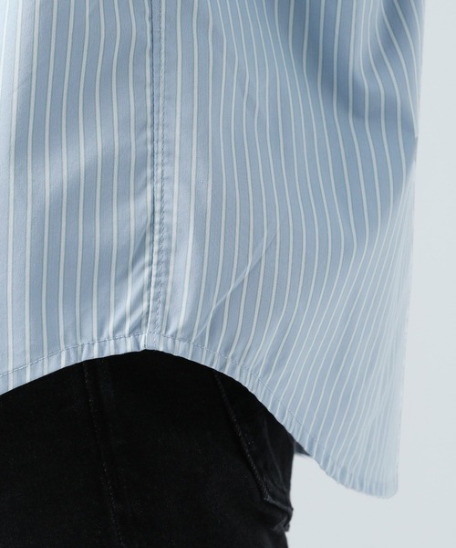 BAYFLOW（ベイフロー）の「SOLOTEXストライプシャツ（シャツ/ブラウス・メンズ・チャコール/ネイビー/サックスブルー・MEDIUM/LARGE）」の14枚目の写真