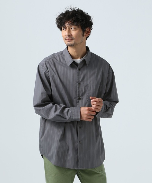 BAYFLOW（ベイフロー）の「SOLOTEXストライプシャツ（シャツ/ブラウス・メンズ・チャコール/ネイビー/サックスブルー・MEDIUM/LARGE）」の22枚目の写真