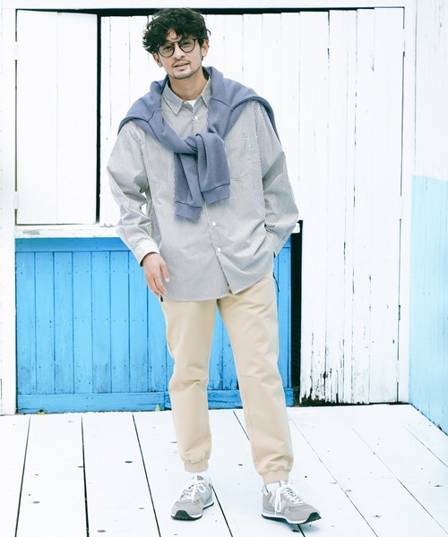 BAYFLOW（ベイフロー）の「SOLOTEXストライプシャツ（シャツ/ブラウス・メンズ・チャコール/ネイビー/サックスブルー・MEDIUM/LARGE）」の20枚目の写真