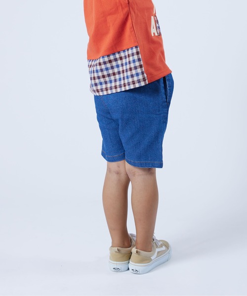 DILASH（ディラッシュ）の「ストレッチデニム パンツ(4.5分丈)（デニムパンツ・キッズ・サックスブルー/ネイビー/ブルー・90/100/140/120/110/130/80）」の4枚目の写真