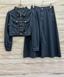 Jewelobe | クロップドジャケット×ロンスカデニムセットアップ(セットアップ)