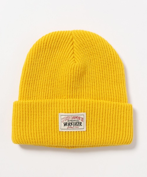 STUSSY(ステューシー)の「STUSSY/ステューシー Workgear Waffle Cuff Beanie ビーニー(ニットキャップ/ビーニー・メンズ・イエロー/ブラック・ONE SIZE)」の8枚目の写真
