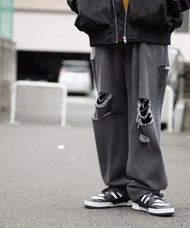 JOHN'S CLOSET | 【13】ダメージ加工 5ポケット ワイドデニム(デニムパンツ)