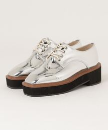 minia | minia スクエアトゥ厚底オックスフォードシューズ(ドレスシューズ)