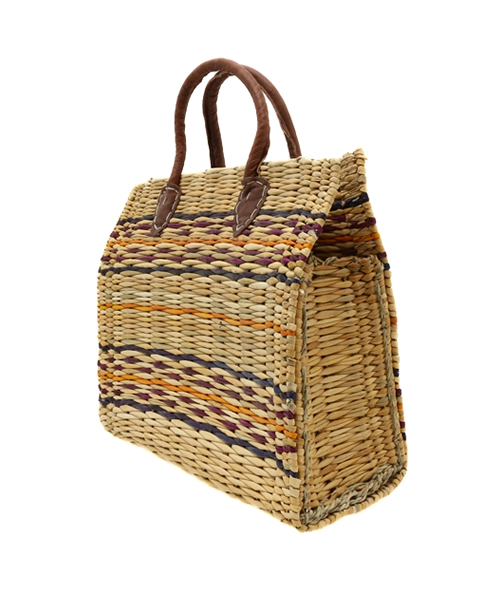 Kastane（カスタネ）の「【Kastane】スクエアバスケット（かごバッグ・レディース・ライトベージュ/ベージュ系その他・FREE）」の5枚目の写真