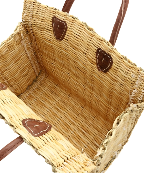 Kastane（カスタネ）の「【Kastane】スクエアバスケット（かごバッグ・レディース・ライトベージュ/ベージュ系その他・FREE）」の9枚目の写真