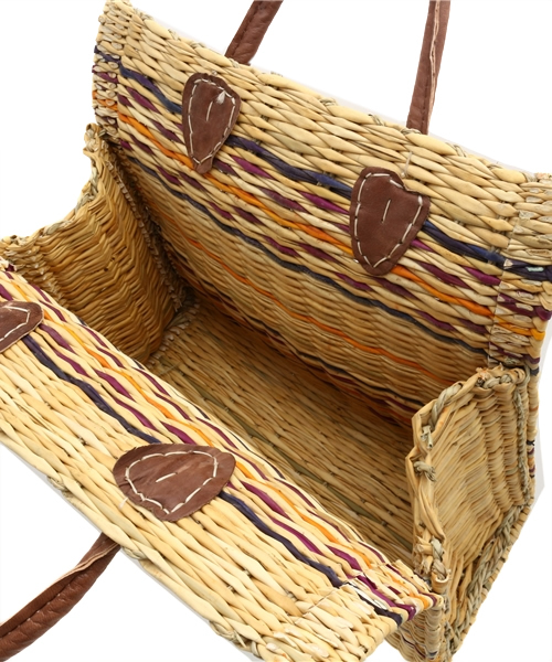 Kastane（カスタネ）の「【Kastane】スクエアバスケット（かごバッグ・レディース・ライトベージュ/ベージュ系その他・FREE）」の10枚目の写真