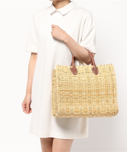 Kastane（カスタネ）の「【Kastane】スクエアバスケット（かごバッグ・レディース・ライトベージュ/ベージュ系その他・FREE）」の11枚目の写真