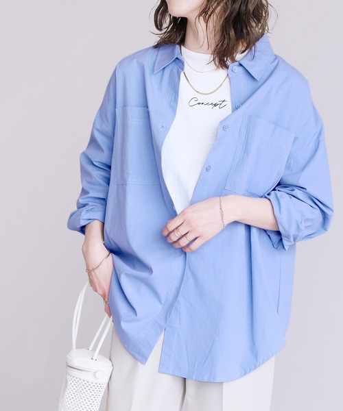 reca（レカ）の「コットンミリタリーシャツ（シャツ/ブラウス・レディース・オフホワイト/カーキ/ブルー・FREE）」の12枚目の写真