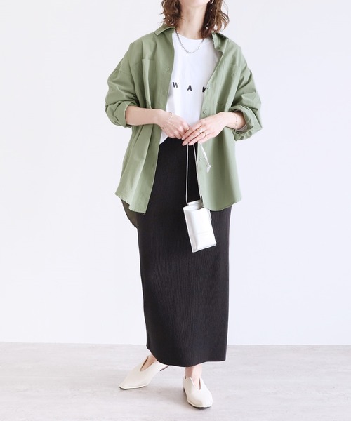 reca（レカ）の「コットンミリタリーシャツ（シャツ/ブラウス・レディース・オフホワイト/カーキ/ブルー・FREE）」の11枚目の写真