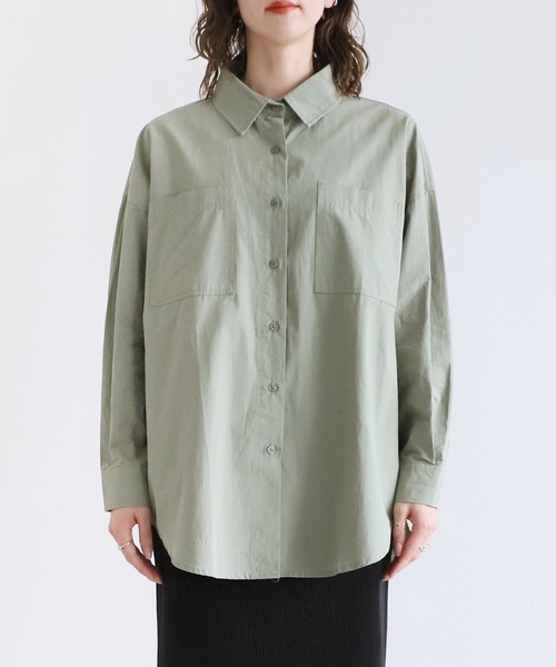 reca（レカ）の「コットンミリタリーシャツ（シャツ/ブラウス・レディース・オフホワイト/カーキ/ブルー・FREE）」の17枚目の写真
