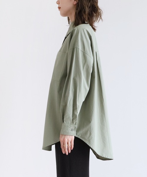 reca（レカ）の「コットンミリタリーシャツ（シャツ/ブラウス・レディース・オフホワイト/カーキ/ブルー・FREE）」の18枚目の写真