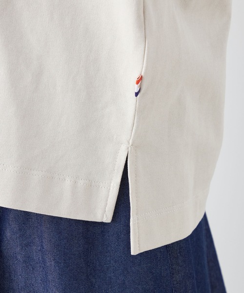 Petit Honfleur(プチオンフルール)の「モックネックTシャツ(Tシャツ/カットソー・レディース・チャコールグレー/ベージュ・L/M)」の8枚目の写真