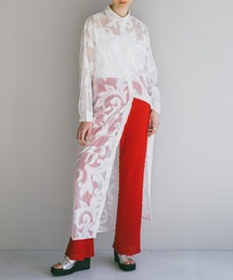 sahara | Lace Long Shirt Dress(ワンピース)