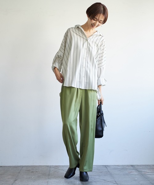 LEPSIM（レプシィム）の「サラキレポンチョ長袖シャツ　163572（シャツ/ブラウス・レディース・ブルー系その他/オレンジ/グレー系その他/ブルー/ホワイト/ベージュ系その他・FREE）」の7枚目の写真