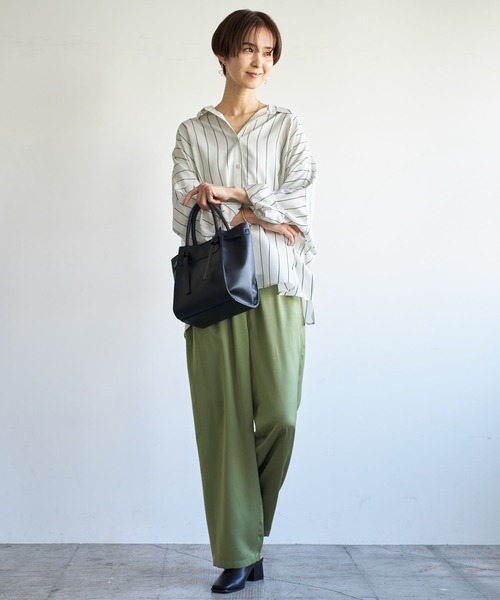 LEPSIM（レプシィム）の「サラキレポンチョ長袖シャツ　163572（シャツ/ブラウス・レディース・ブルー系その他/オレンジ/グレー系その他/ブルー/ホワイト/ベージュ系その他・FREE）」の8枚目の写真