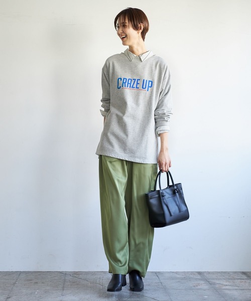 LEPSIM（レプシィム）の「サラキレポンチョ長袖シャツ　163572（シャツ/ブラウス・レディース・ブルー系その他/オレンジ/グレー系その他/ブルー/ホワイト/ベージュ系その他・FREE）」の9枚目の写真