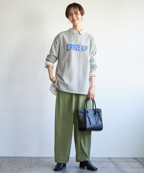 LEPSIM（レプシィム）の「サラキレポンチョ長袖シャツ　163572（シャツ/ブラウス・レディース・ブルー系その他/オレンジ/グレー系その他/ブルー/ホワイト/ベージュ系その他・FREE）」の10枚目の写真