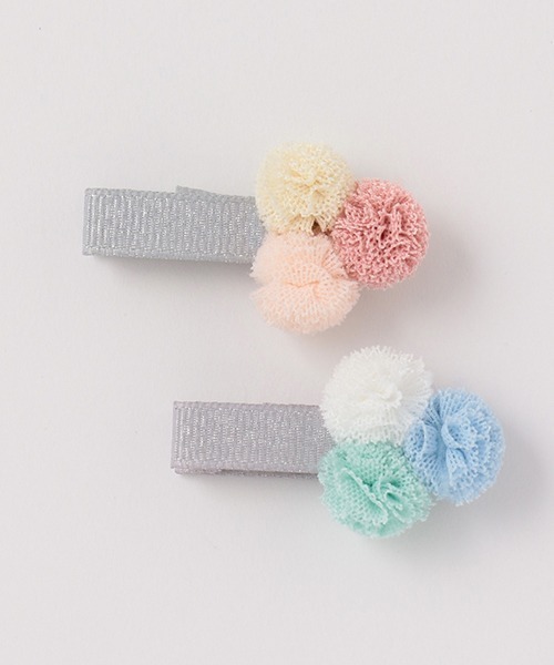 petit main(プティマイン)の「ポンポンヘアクリップ(その他ヘアアクセサリー・キッズ・ライトピンク/ライトグリーン・FREE)」の5枚目の写真