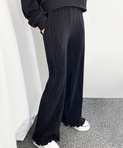 fd style（エフディ スタイル）の「ピアノプリーツバンディングパンツ（その他パンツ・レディース・LT.Blue/PINK/Black/Beige・FREE）」の2枚目の写真