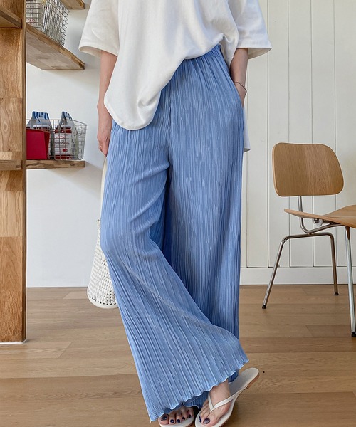 fd style（エフディ スタイル）の「ピアノプリーツバンディングパンツ（その他パンツ・レディース・LT.Blue/PINK/Black/Beige・FREE）」の3枚目の写真